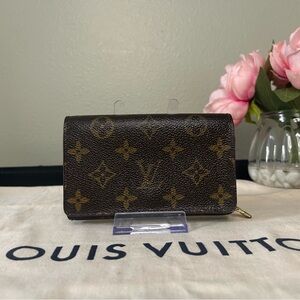 Authentic Louis Vuitton Monogram TRESOR Wallet- Hidden Snap